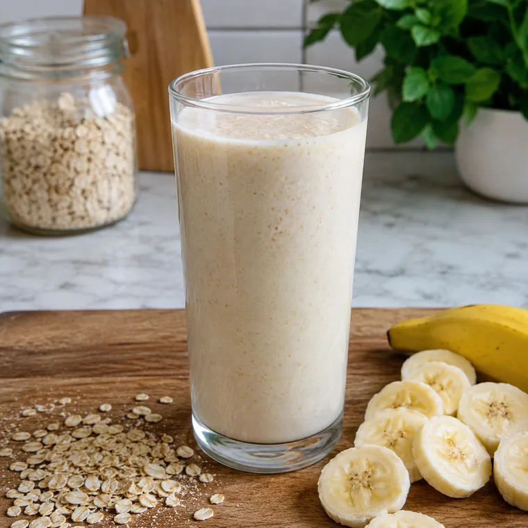 Shake de banana e aveia